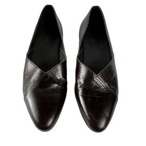 ALL BLACK Footwear Two Tone Leather Loafer Slip On Flats Black/Brown 38.5 US 8